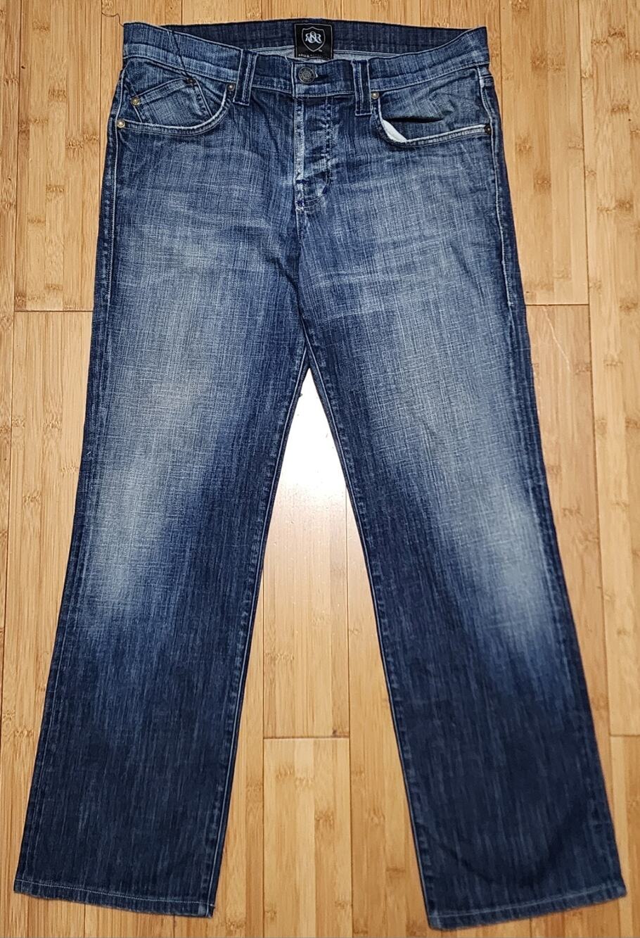 Rock & Republic Floyd Jeans Mens Size 33x30 Blue Medium Wash Bootcut Denim Pants